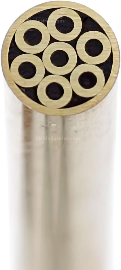 Mosaic Pin - (0.218 (7/32) Inch Diameter) - (719BBB) - (Brass Outer Material)(Brass Inner Material) - Decorative