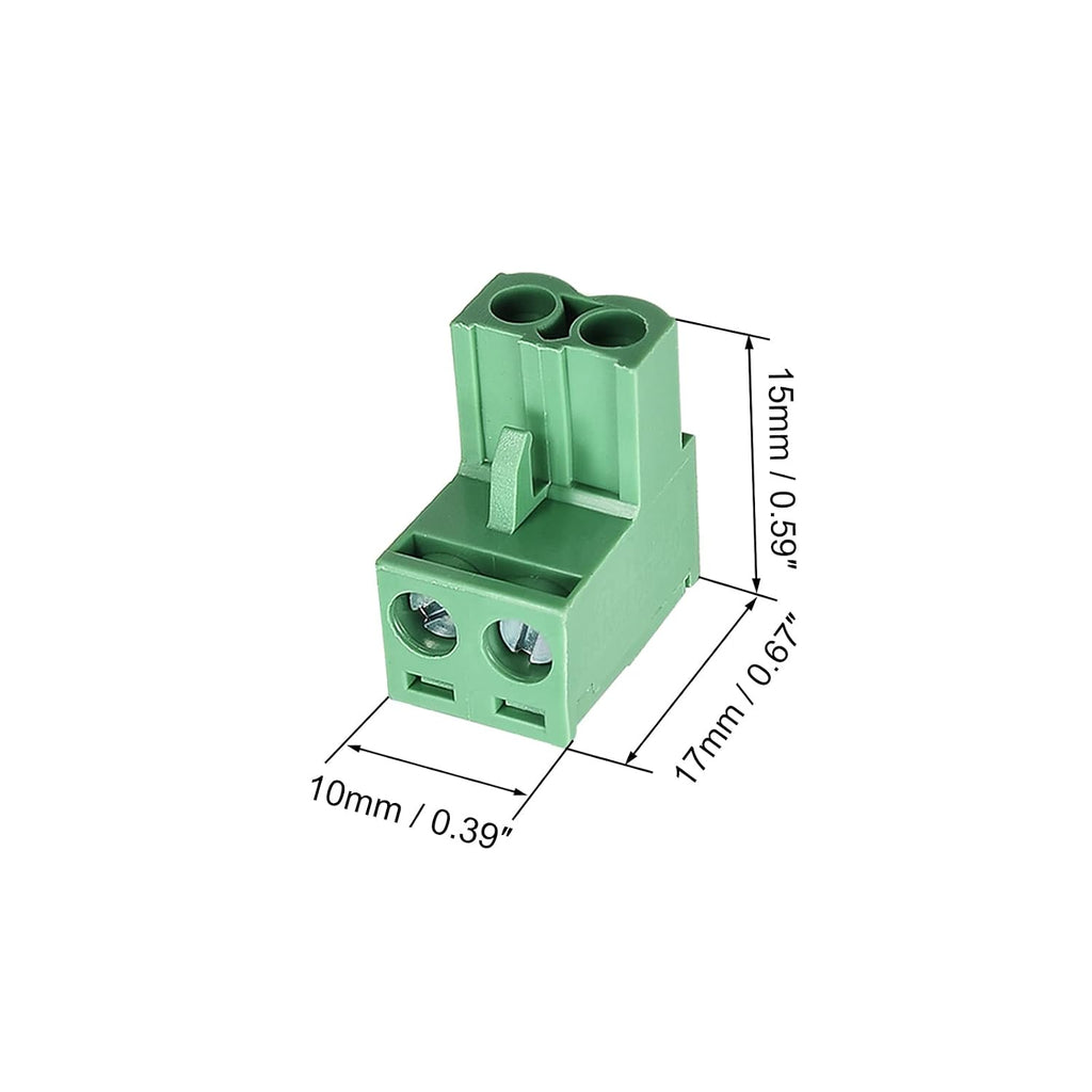 20pcs 2P 5.08mm Angle PCB Screw Terminal Block