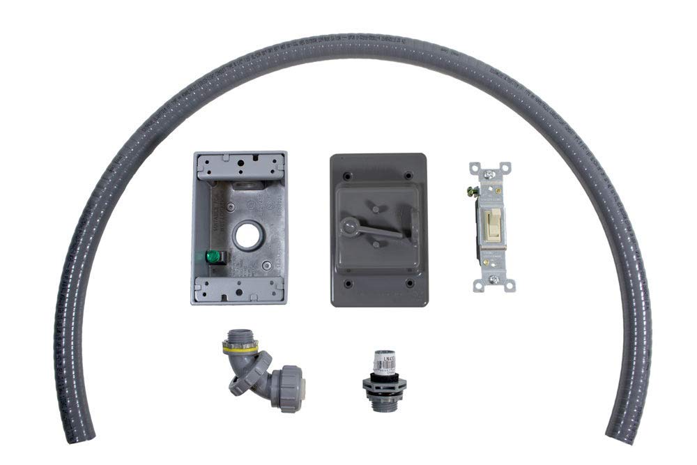 Generic Outdoor Electrical Kit (With Lockout Cover) - Grey - Plastic