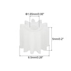 MECCANIXITY 24Pcs Module 0.5 Plastic Gears 11 Teeth 1.65mm ID 5mm White