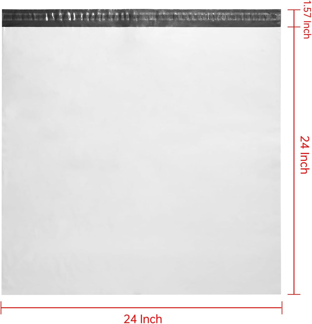 100 ct 24x24 Extra Large Self-seal Poly Mailers. Tear-proof, Water-resistant and Postage-saving Lightweight Plastic
