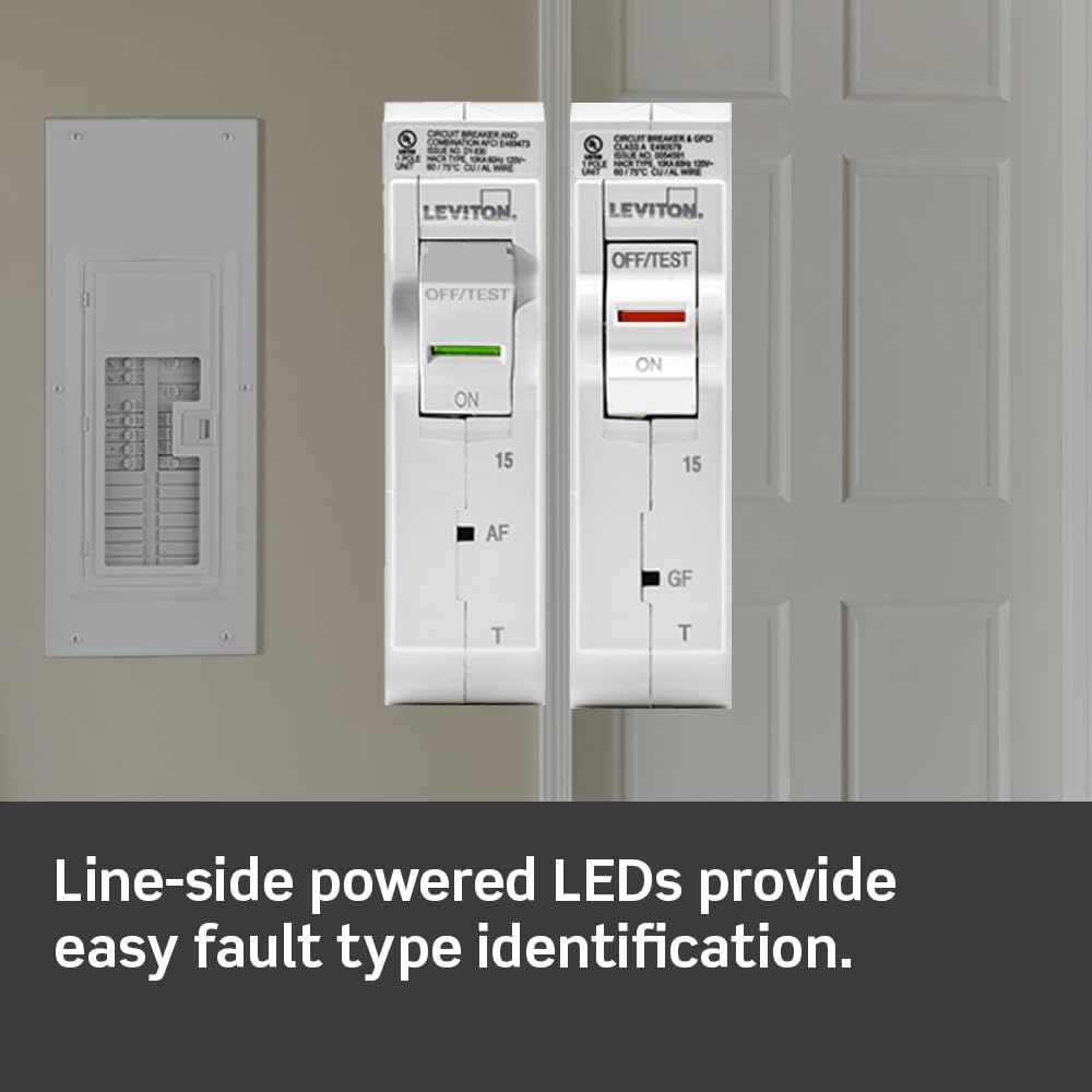 LB120-AFT 20A 1-Pole Plug-On AFCI Branch Circuit Breaker, Thermal Magnetic, 120V, White