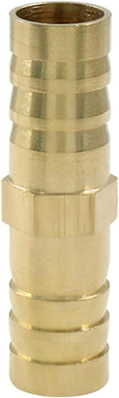 Brass Hose Barb Fitting, 1/2" to 1/2" Barb Splicer, 6Pcs