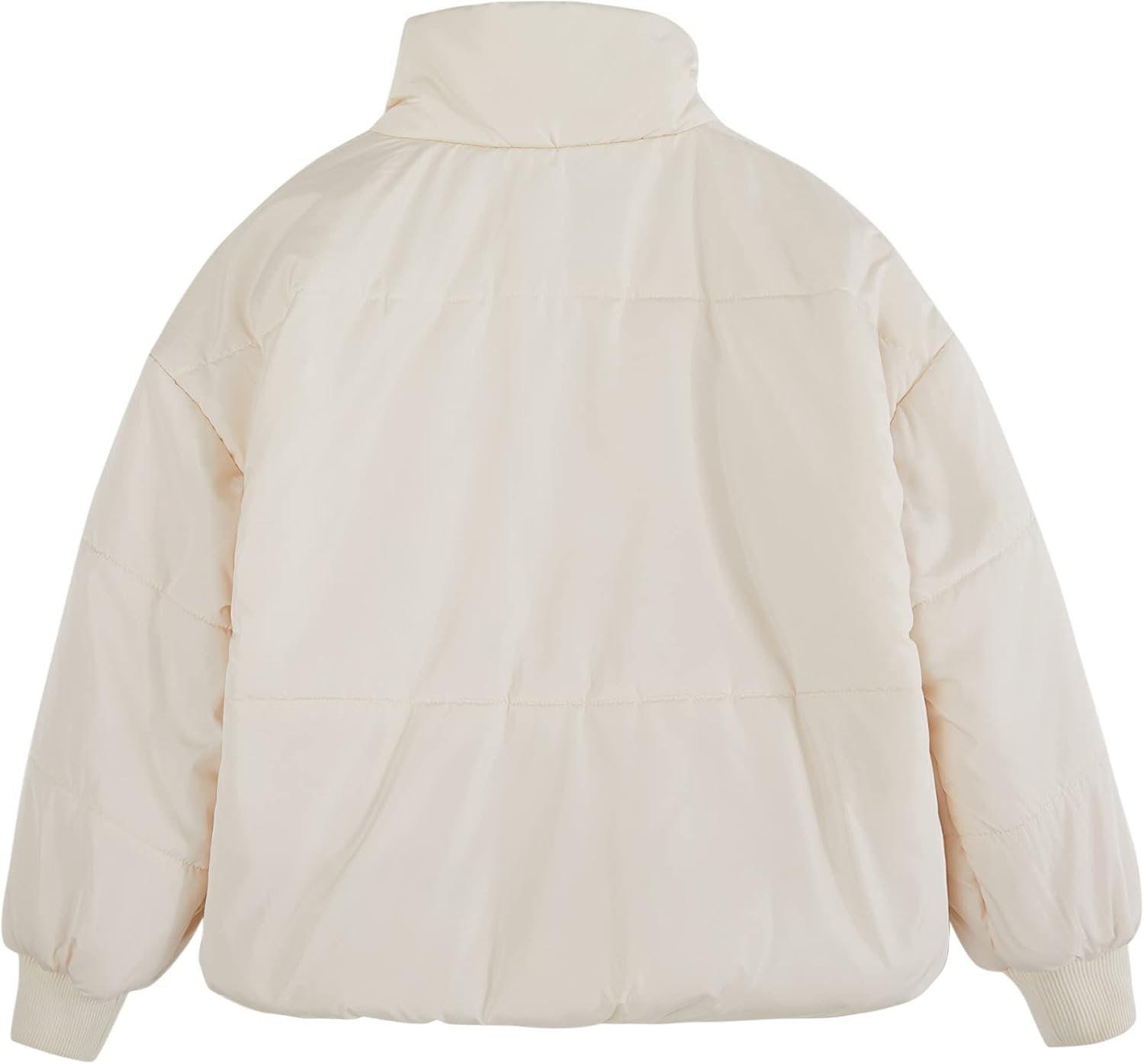Girls Winter Long Sleeve Zip Puffer Jacket Kids Baggy Short Down Coats