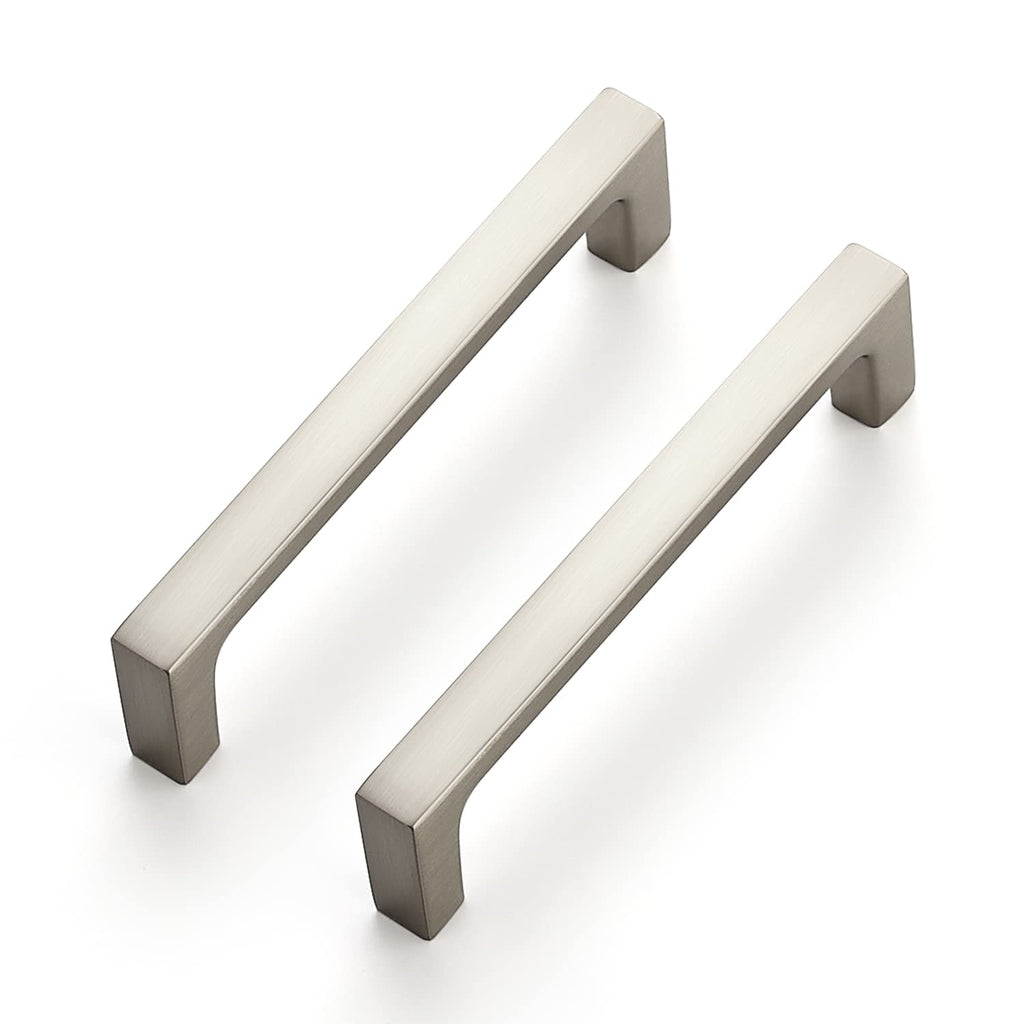 Brushed Nickel Cabinet Handles Square Pulls, 3-3/4 Inch, 25 Pack