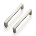 Brushed Nickel Cabinet Handles Square Pulls, 3-3/4 Inch, 25 Pack