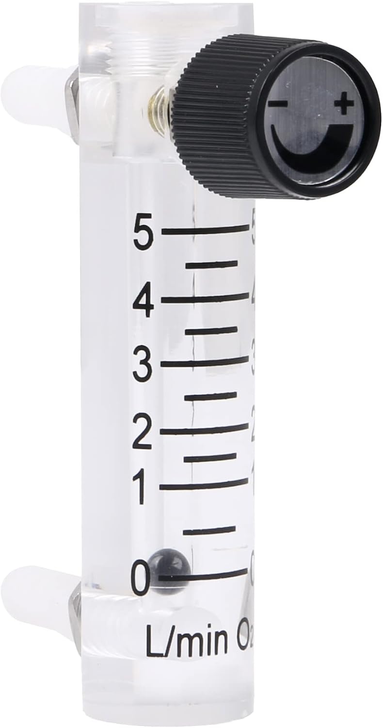 Oxygen Rotameter | Flow Range: 0-5 LPM | with Flow-Control Knob