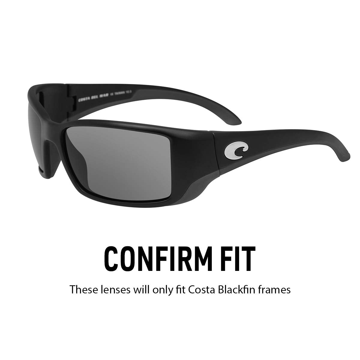 Polarized Replacement Lenses For Costa Blackfin (Ice Mirror)