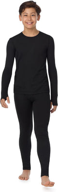 Lightweight 2 Piece Active Base Layer Matching Sets for Boys | Kids Everyday Activewear, Long Sleeve Top & Leggings