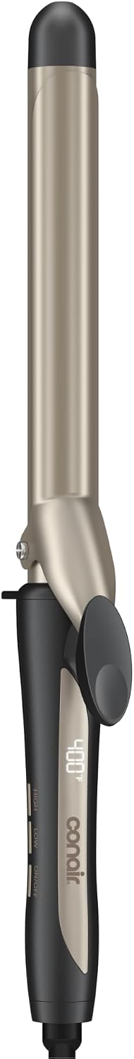 INFINITI PRO CONAIR Tourmaline Ceramic 1-Inch Curling Iron, Clamp Curling Iron, 1-Inch Barrel Produces Classic Curls