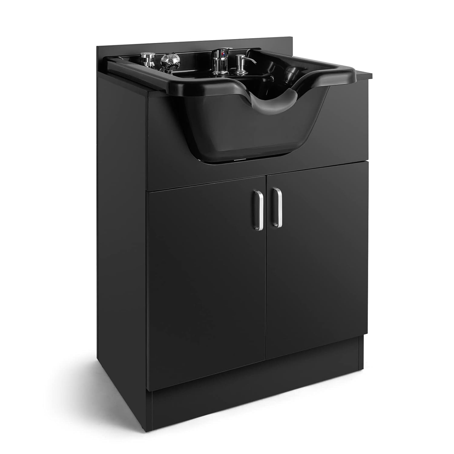 Shampoo Backwash Sink Station Shampoo Station (Black) | with Shampoo Bowl, Backwash, Spa Salon Beauty Equipment, Used