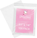 100 Pcs- 11" x 14" Reclosable Plastic Zip Poly Bags