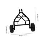 Universal Mower Support Wheel for Grass Trimmer, Black PP