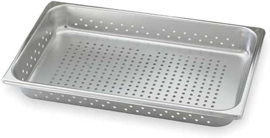SuperPanV S/S Full Size x 2.5" D Perforated Steam Table Pan