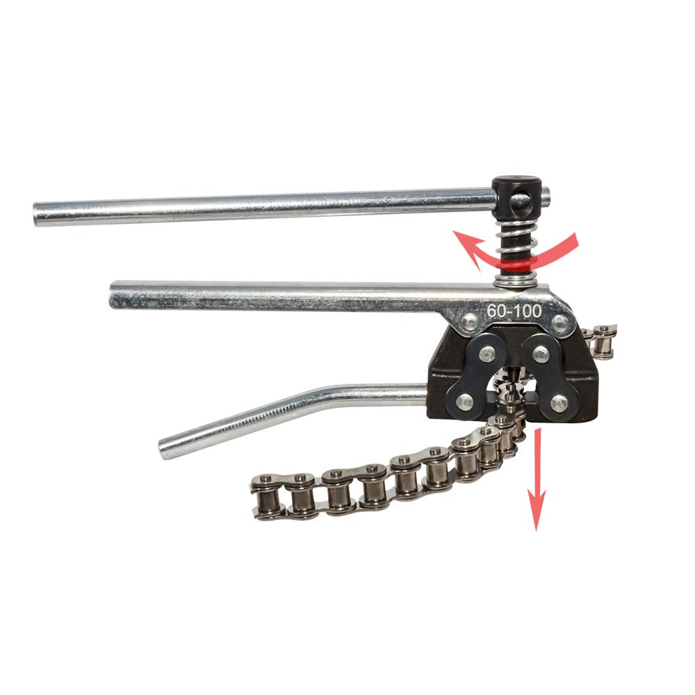 AZSSMUK Roller Chain Holder/Puller and Breaker/Cutter Tools Kit for ANSI #60#80#100 and More