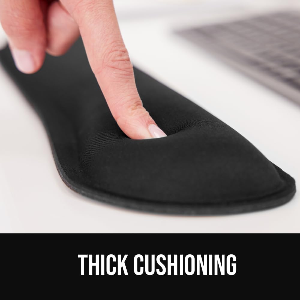 Silky Memory Foam Wrist Rest for Computer Keyboard, Mouse, Ergonomic Design for Typing Pain Relief, Desk Pads Support