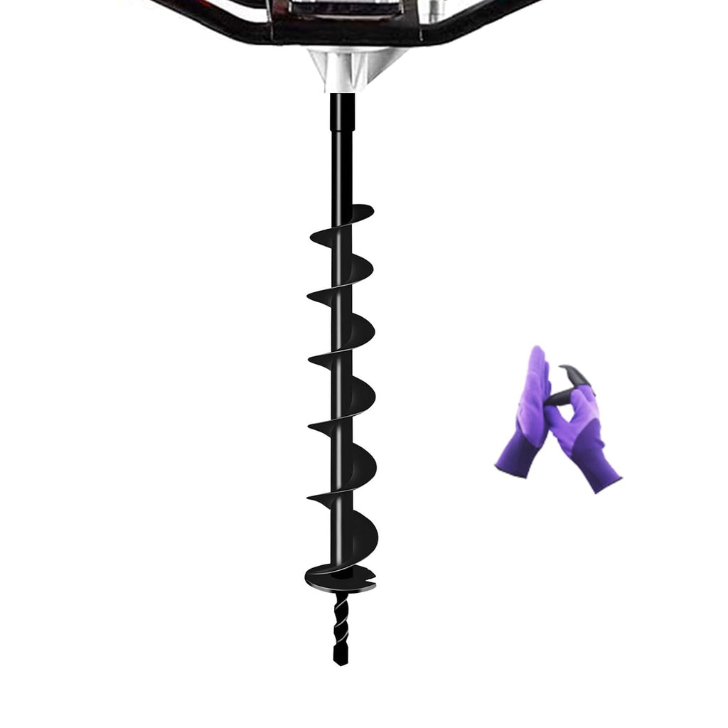 Heavy-Duty Earth Auger Drill Bit - 3" x 31.5" Post Hole Digger with Tungsten Carbide Tip for Fence, Tree Planting