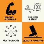 PSBM Wolverine 4.1 Kraft Reinforced Gummed Tape, 10 Rolls 5.1 Mil 2.75 Inch 150 Yards Per Roll, Water Activated
