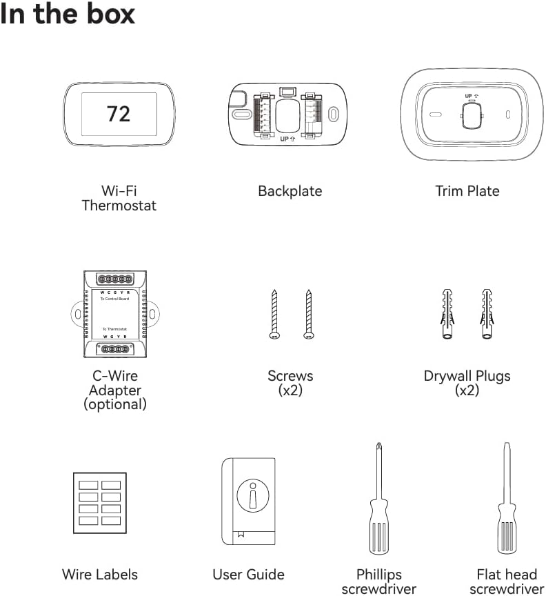 Smart Thermostats for Home, Wenzhiiot Programmable WiFi Thermostat with 4.3" Touchscreen Display, App Control, Easy