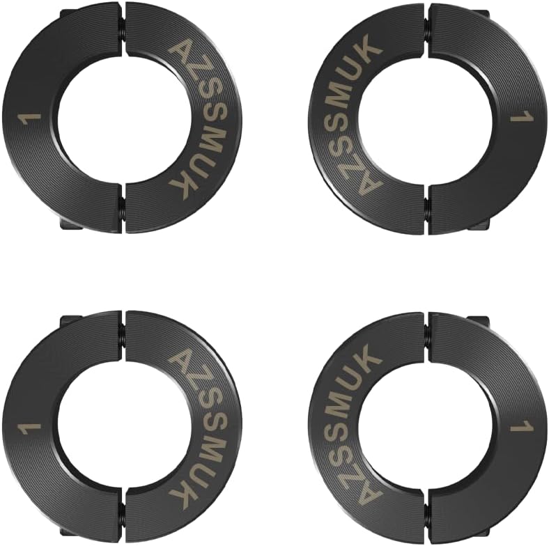 1" Bore Double Split Shaft Collar Black Oxide Set Screw Style (4 PCS)