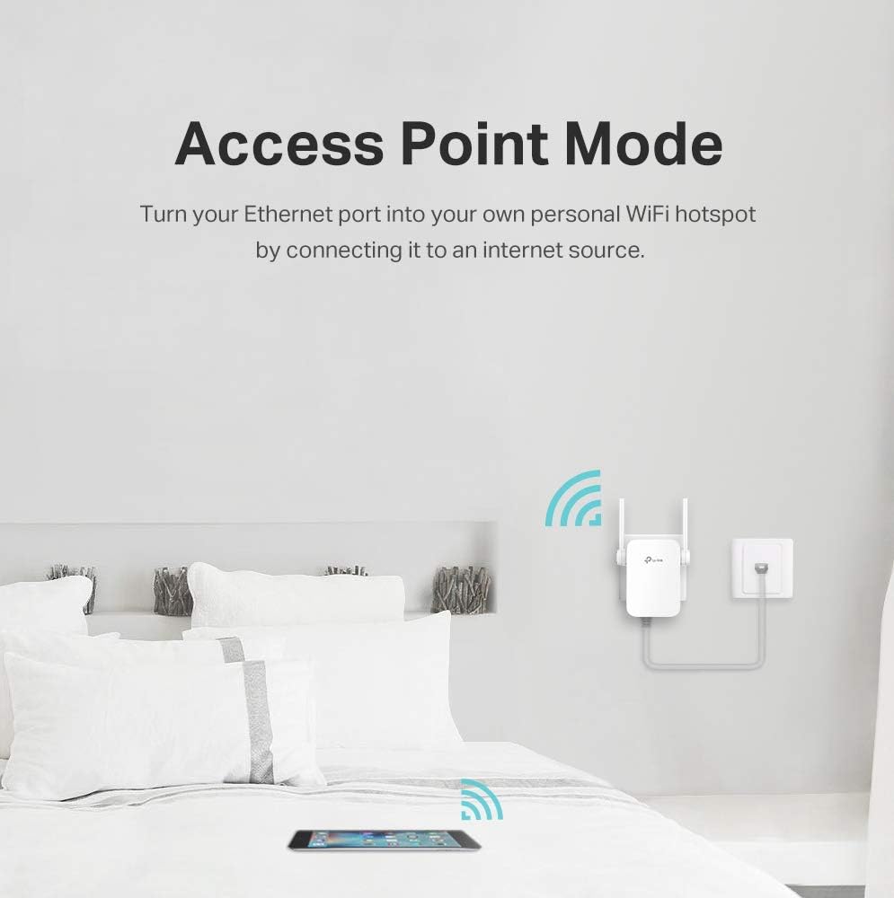 N300 WiFi Extender(RE105), WiFi Extenders Signal Booster for Home, Single Band WiFi Range Extender, Internet Booster