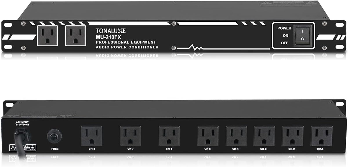 Power Conditioner for Audio Equipment, 10 Outlets 30A Rack Mount Audio Digital Pro Power Supply Controller Regulator