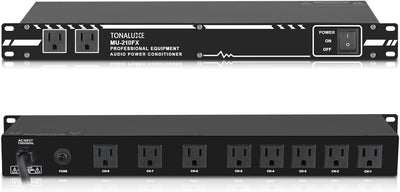 Power Conditioner for Audio Equipment, 10 Outlets 30A Rack Mount Audio Digital Pro Power Supply Controller Regulator