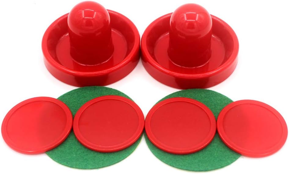 1 Set Mini Air Hockey Pushers and Air Hockey Pucks Great Goal Handles Pushers Goal Handles Paddles Replacement