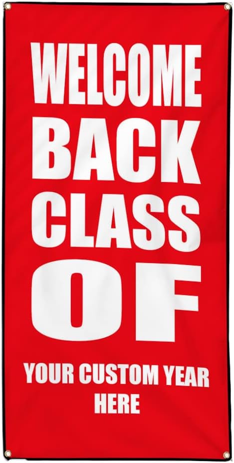 Custom Vertical Vinyl Banner Multiple Sizes Welcome Back! Class School Custom Personalized Business Outdoor
