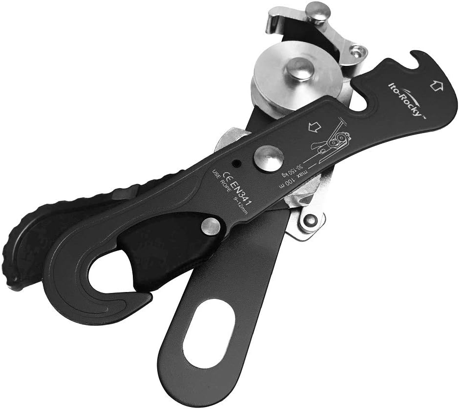 Self-Braking Stop Descender - CE Certified Rescue & Climbing Gear | Auto-Braking with Anti-Panic Function for Rescue