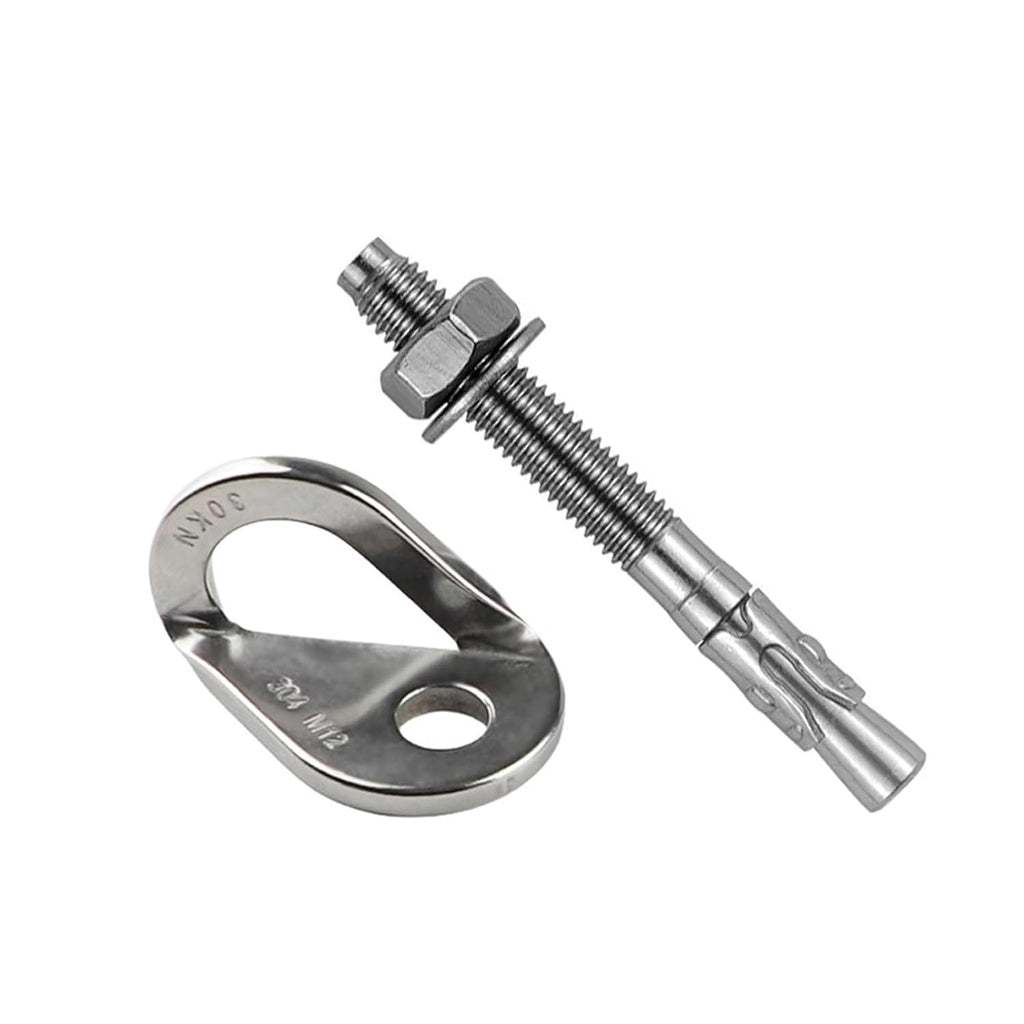 Rock Piton Climb Anchor Point Nut Bolt Hanger Plate Expansion Nail 304 Stainless Steel Caving Climbing Rigging M8 M10
