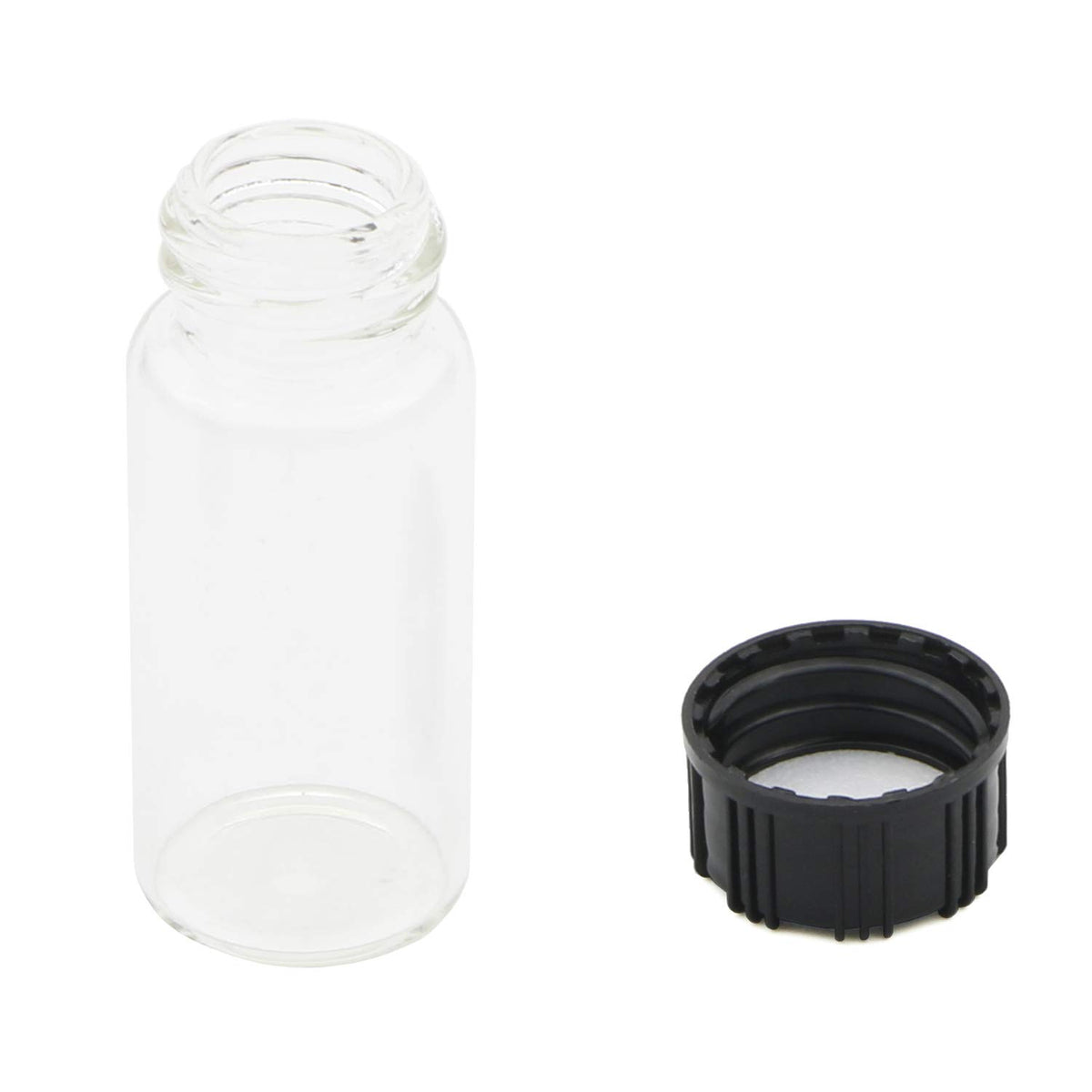 15 Pack 10 ml Small Glass Bottles Vials with Screw Caps, Brown&Clear