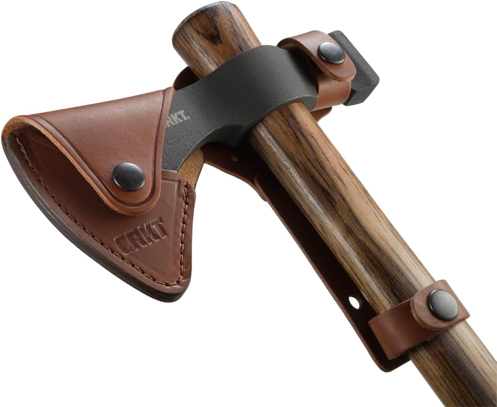 Black Woods Chogan T-Hawk Outdoor Survival Tomahawk: 1055 Carbon Steel Plain Edge Blade, Tennessee Hickory Handle