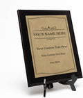 Certificate Award Theme, Black Wood Frame Customizable Leatherette Award Plaque | Easel Mount Option | Recognition of