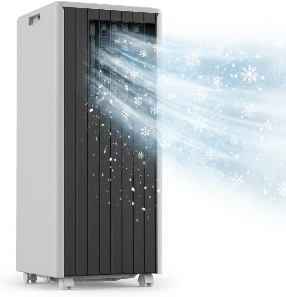8,000 BTU Portable Air Conditioners, 4-in-1 AC Unit with Cool, Fan, Dehumidifier & Sleep Mode, Up to 350 Sq.Ft, Quiet