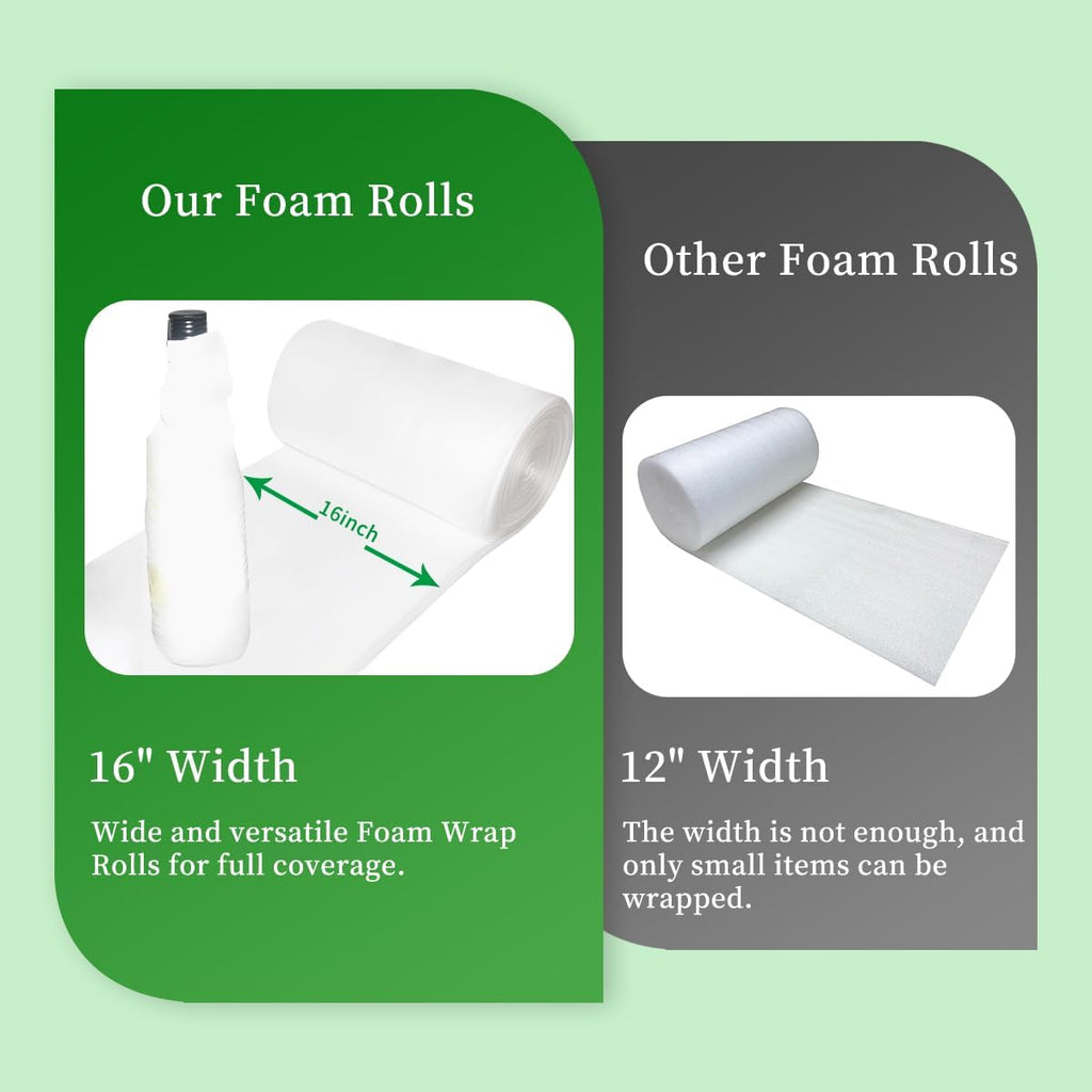 Moving Supplies, Foam Wrap Roll 16" Wide x 160' Length