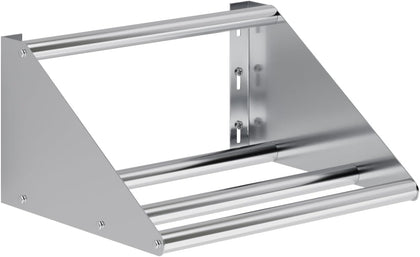 22 in. Stainless Steel Glass Rack Shelf - Wall-Mounted Commercial Overhead Rack Storage, Holds 1 Glass/Dish Rack