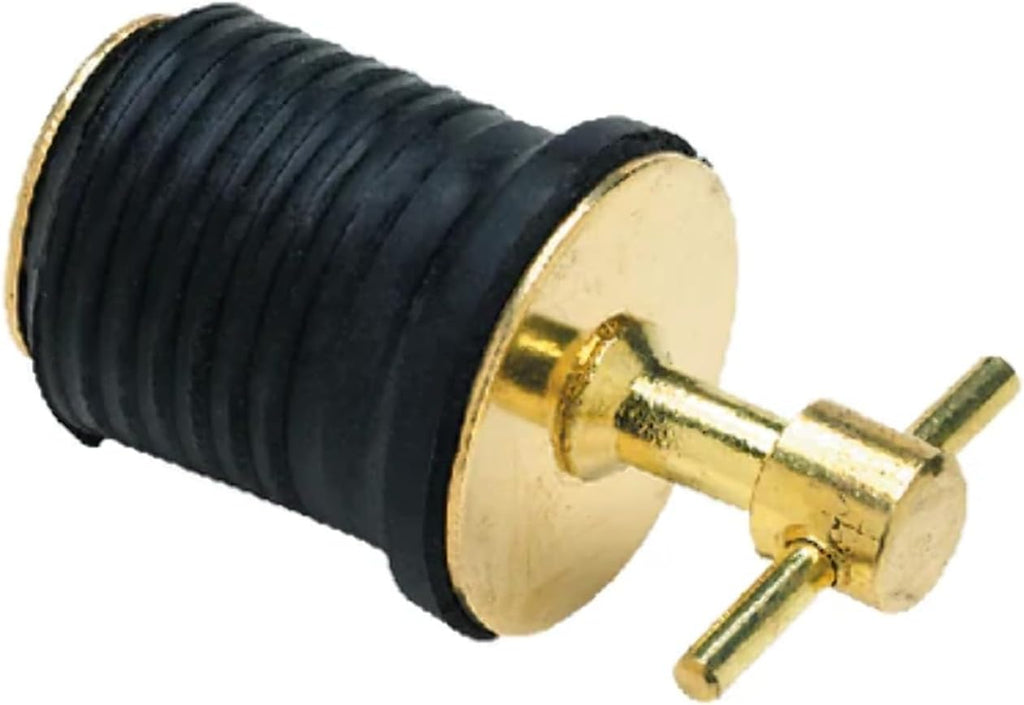 Seachoice Twist-Turn 1.25 in. Marine Boat Brass Drain Plug