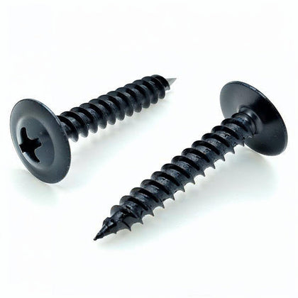 #8 x 1 Black Modified Truss Head Wood Screws, 100 Pack