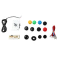 Zero Delay Game DIY Kit - PC Joystick with 10 Buttons, USB Encoder Board, Game Accessories for 1 Player MAME Project