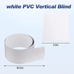 82.5" x 3.5" White PVC Vertical Blind Replacement Slats Curved Smooth (5 Pack)