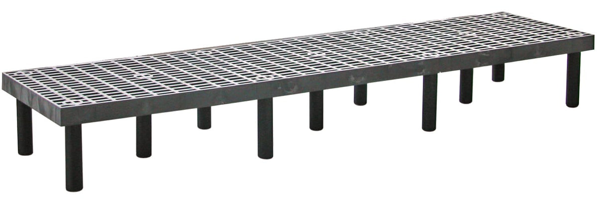 373-962412DPP Polymer Dunnage Rack, Vented, 1400 lb. Load Capacity, polyethylene, Made in The USA