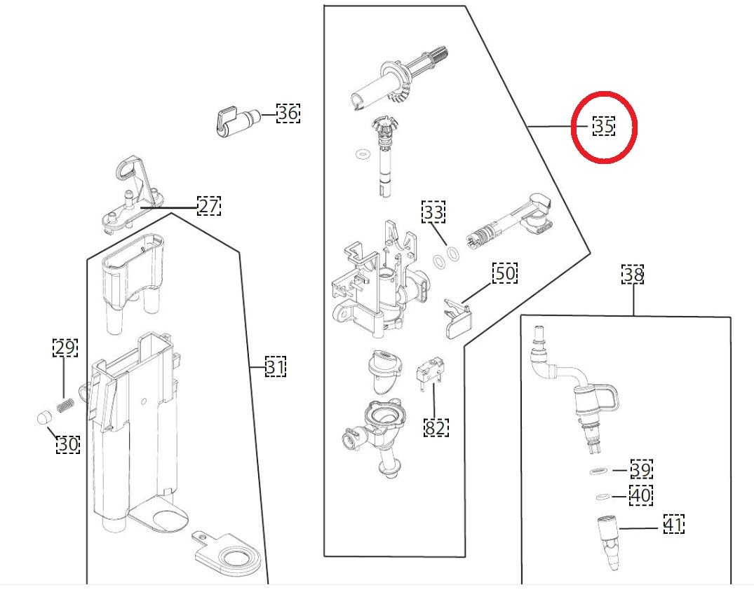 Tap Steam Valve Assembly Compatible With Delonghi Espresso Machines