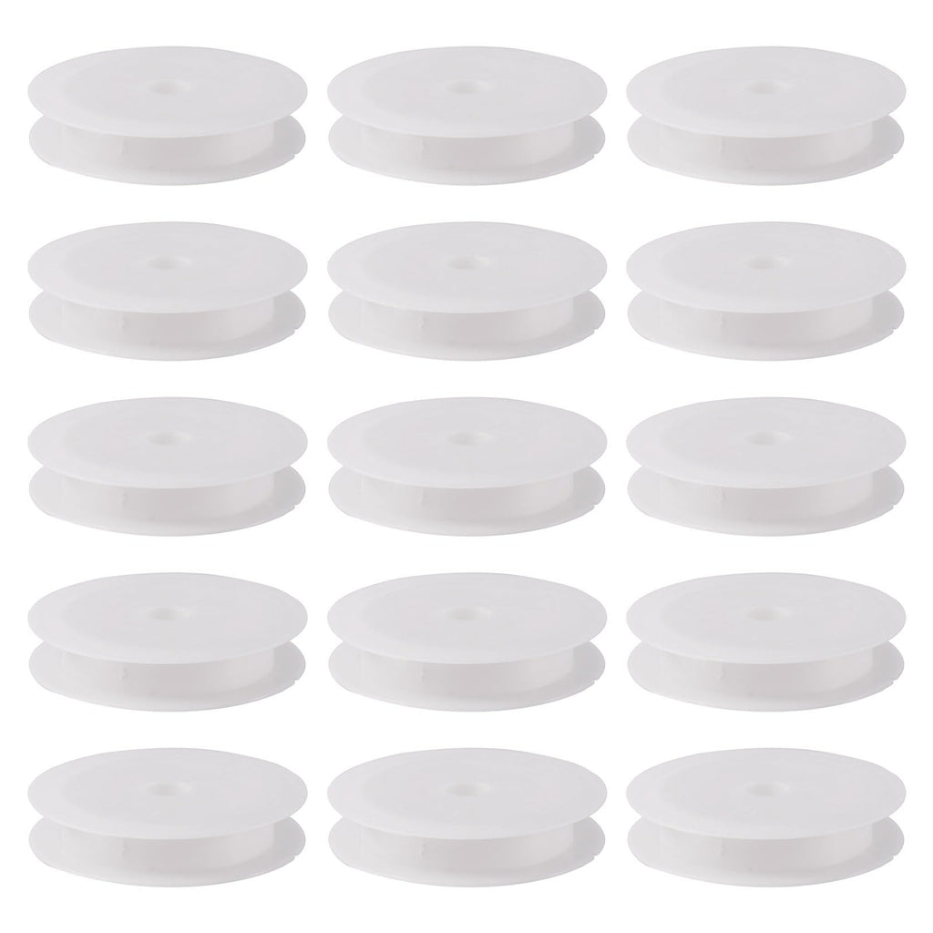 50Pcs Empty Plastic Wire Spools 2.64" in Diameter Thread Bobbins for Beading Wire Thread String