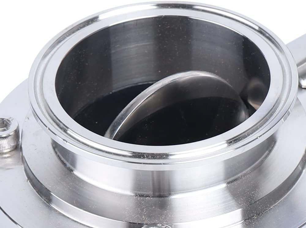3" Butterfly Valve, Sanitary Stainless Steel Tri Clamp Butterfly Valve with Pull Handle