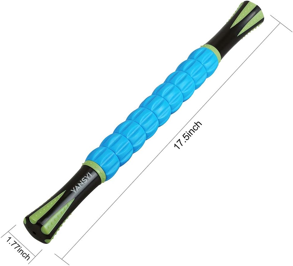 Professional 9-Roller Deep Tissue Massage Stick - Portable Muscle Recovery Roller for Athletes, Relieves Post-Workout