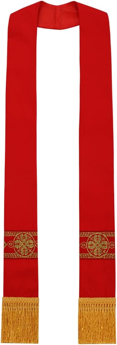 Catholic Priest Chasuble Church Mass Vestment Robe with Stole