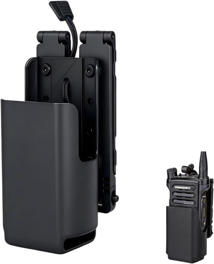Hard-Shell Radio Holster Compatible with Motorola APX 6000/8000 | Extended Battery Holder for Duty Belts and