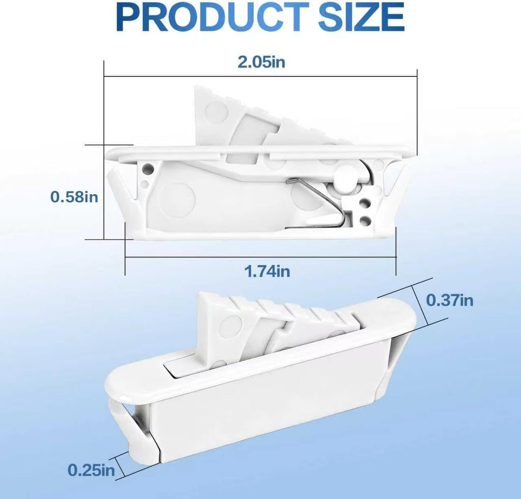 White Window Sash Vent Stops 24-Pack 1714WHITE, Vinyl Window