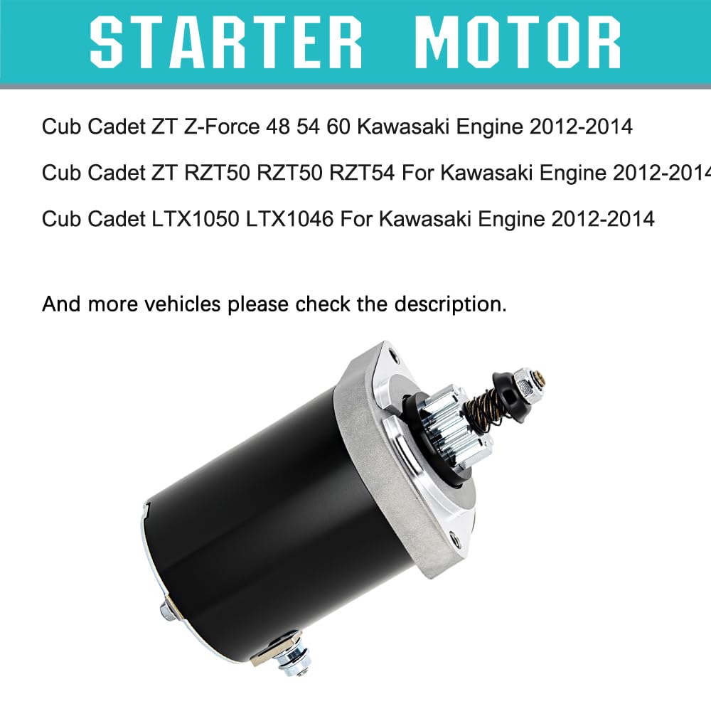 21163-0749 21163-0711 Kawasaki Starter Replacement for FR691V FR730V FH491V FS481V FS541V FS600V FS604V OE 21163-7024 21163-0727 21163-7034 Cub Cadet Z-Force 48 54 60 RZT54 RZT50 RZT46 LTX1050 LTX1046